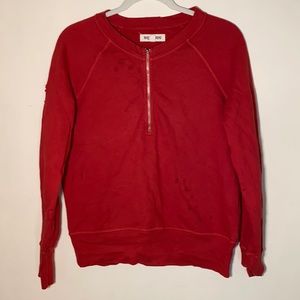 Rivet and Thread Distressed Sweatshirt